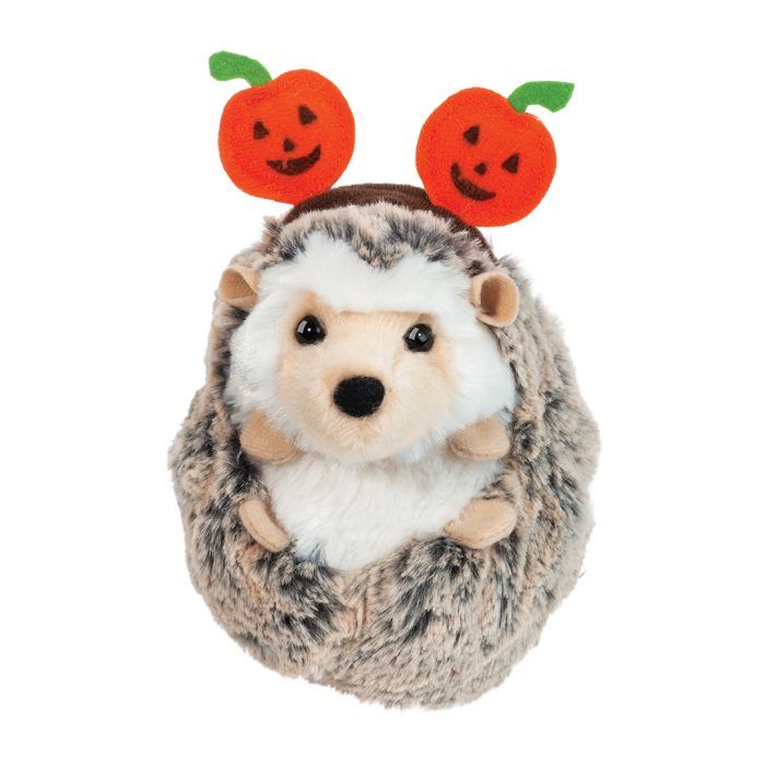 Spunky Hedgehog with Pumpkin Headband