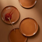 Tunisian 12pc Dinnerware Set- Dinner Plate, Side Plate + Bowl - Terracotta