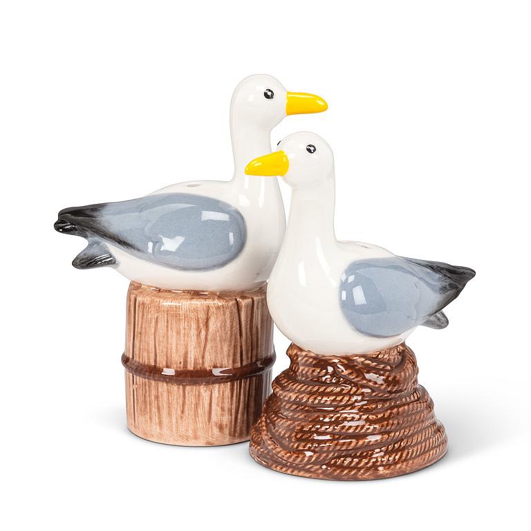 Salt & Pepper Perching Seagulls