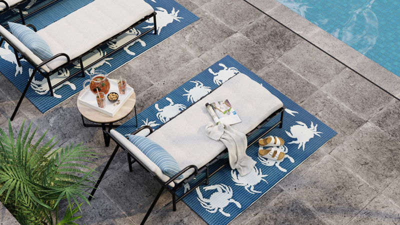 Rug Crab Blue & Teal