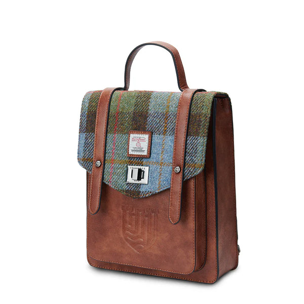 Backpack Mini Carloway Chestnut-Blue Tartan