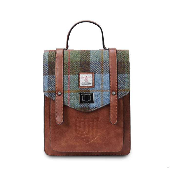 Backpack Mini Carloway Chestnut-Blue Tartan