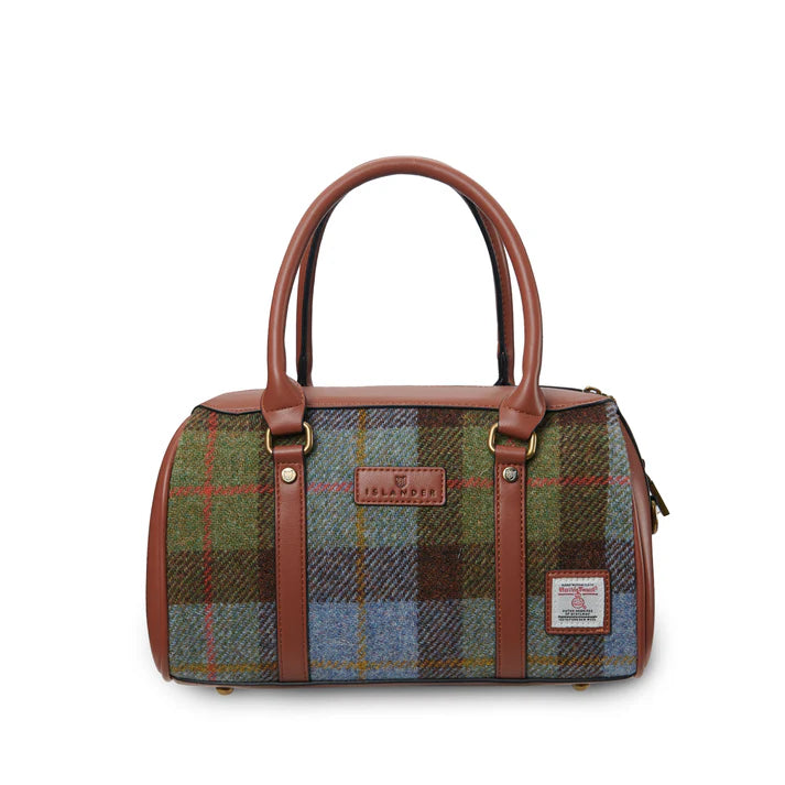 Duffel Bag Medium Chestnut and Blue Tartan