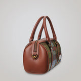 Duffel Bag Medium Chestnut and Blue Tartan