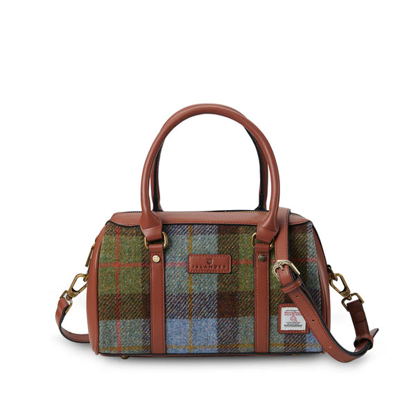 Duffel Bag Medium Chestnut and Blue Tartan