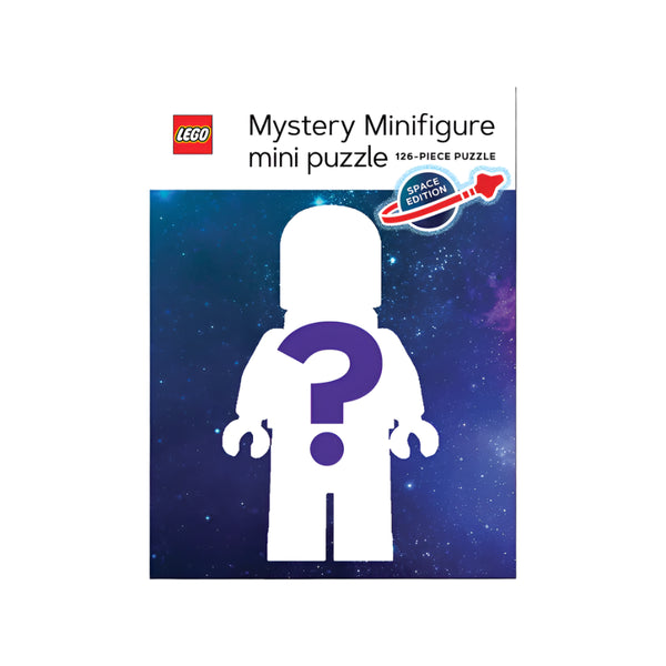 LEGO mystery minifigure mini puzzle packaging with space-themed design