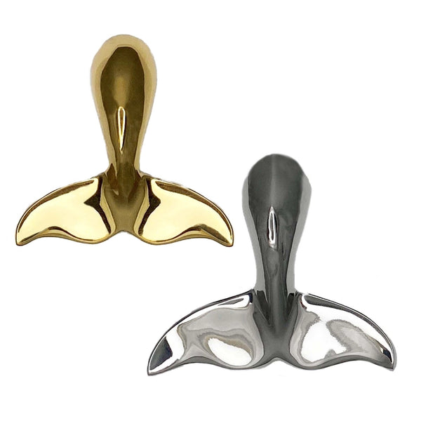 Whale Tail Doorbell Ringer - Brass
