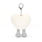 Amuseables Cream Heart Bag Charm