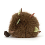 Plush toy with a smiling face on a white background