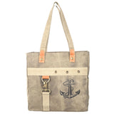 Tote bag with anchor design on a white background