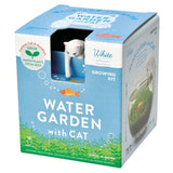 Boxed water garden kit with cat and goldfish design on a white background