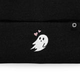 Beanie Heartly Ghost Black