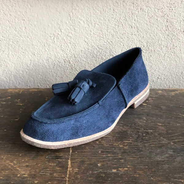 Loafers Tassel Blue Suede 4