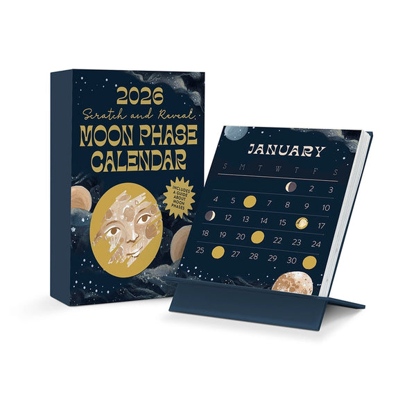 Cal 26 Moon Phases Scratch & Reveal Desk