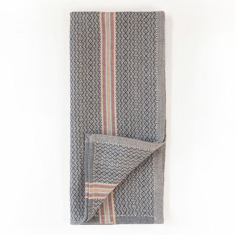 Textile with geometric pattern on a white background