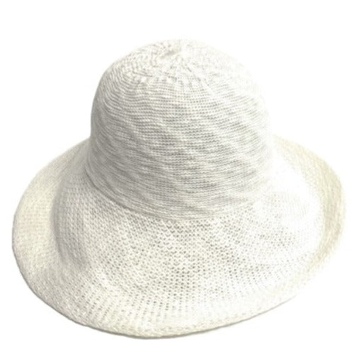 Large Brim Floppy Hat - White