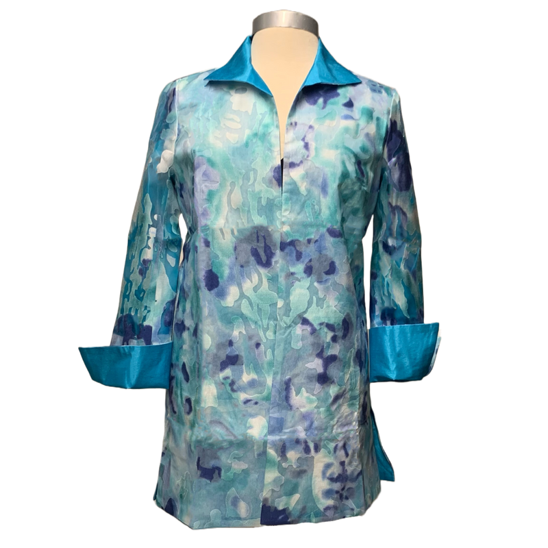 Jacket - Turquoise Abstract