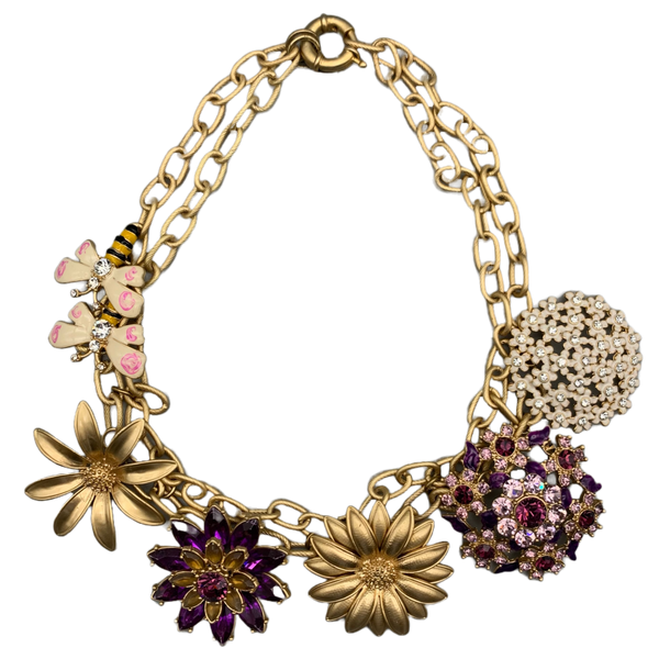Iris Apfel Exclusive: Necklace Purple Flowers