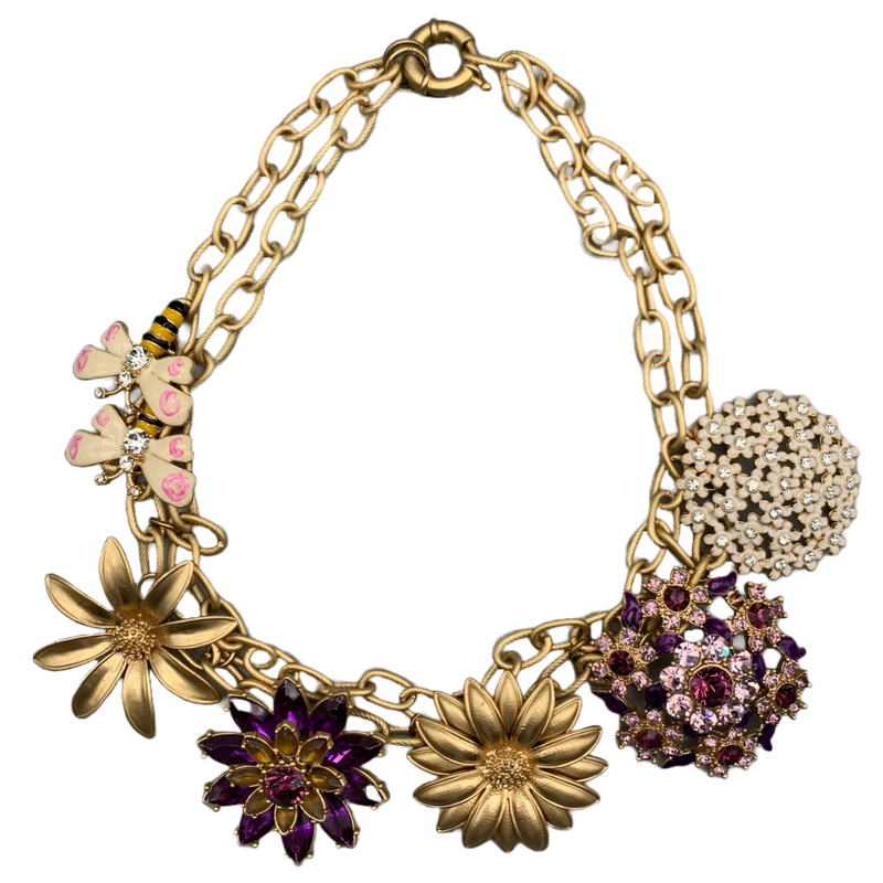 Iris Apfel Exclusive: Necklace Purple Flowers