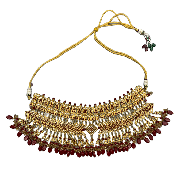 Iris Apfel Exclusive: Necklace Earring Set Carnelian & Gold