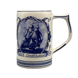 Tankard - Delft Blue USS Constitution