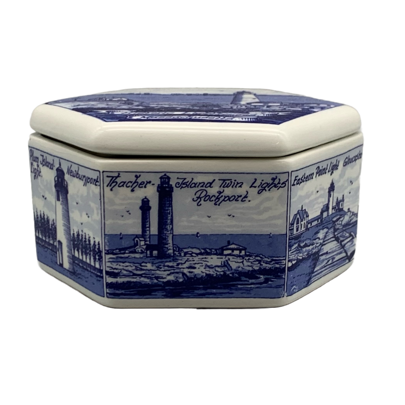 Box - Delft Blue Historic Lighthouse of Massachusetts