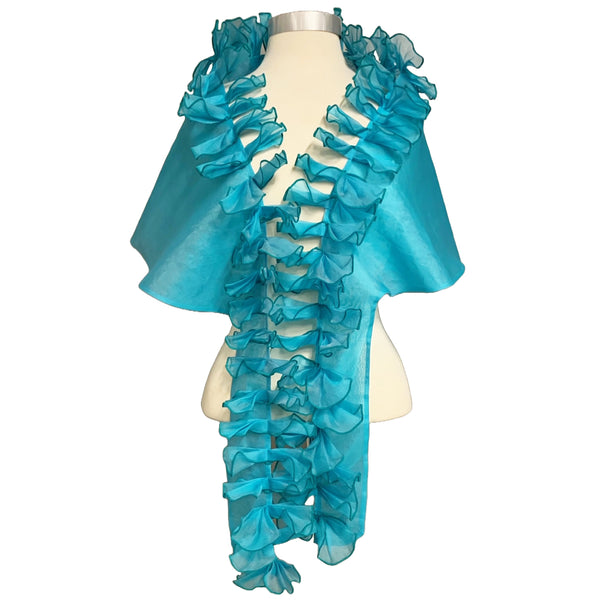 Wrap Turquoise Silk Organza Bows