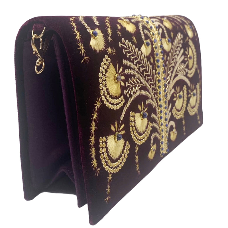 Handbag Isabella Stewart Gardner Purple Velvet