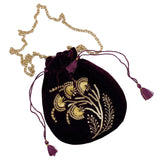 Drawstring Bag Isabella Stewart Gardner Purple Velvet