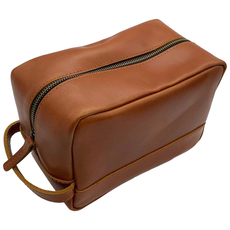 Dopp Kit Brown Leather Ethiopia