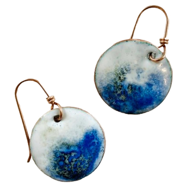 Earrings Blue Color Splash