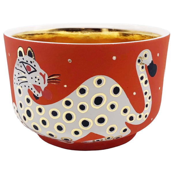 Chubby Bowl Small Leopard on Orange - Waylande Gregory