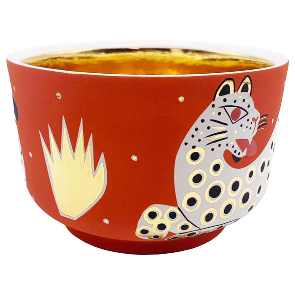 Chubby Bowl Small Leopard on Orange - Waylande Gregory