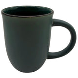 Green mug on a white background