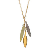 Necklace Leaf & Bud 16" Dainty