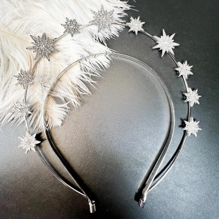 Silver Stars Halo Headband