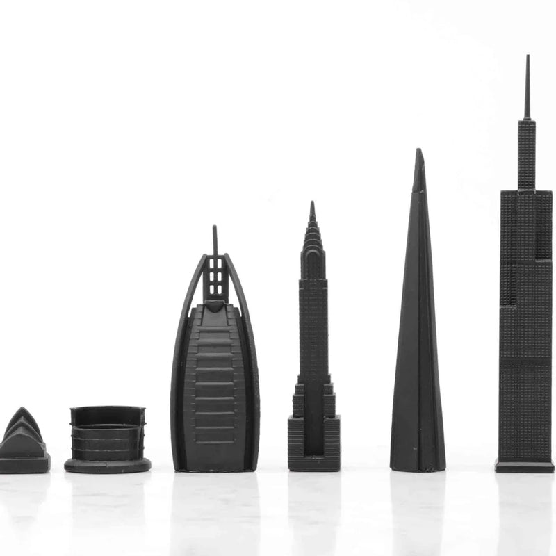 Chess Set Stainless Steel WORLD ICONS - Coming Soon!