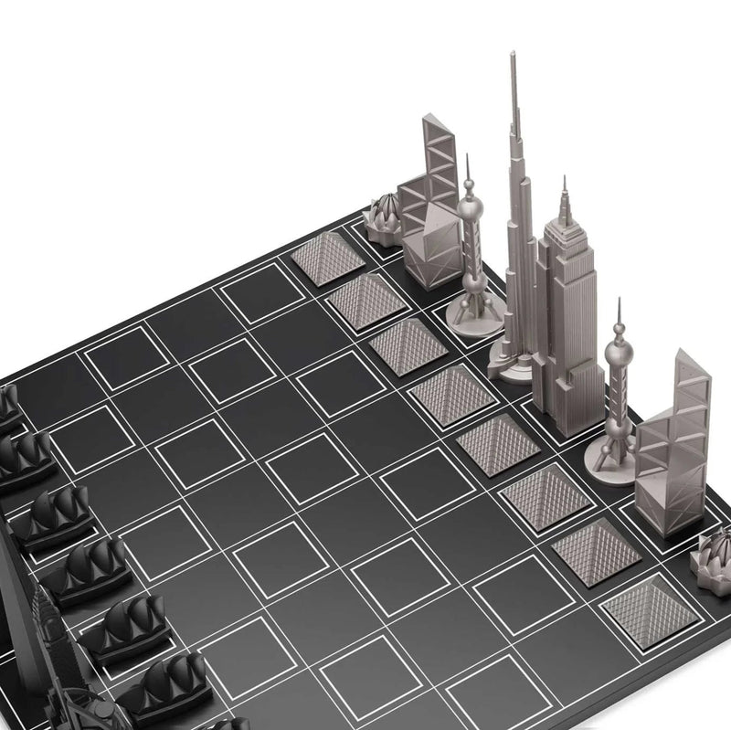 Chess Set Stainless Steel WORLD ICONS - Coming Soon!