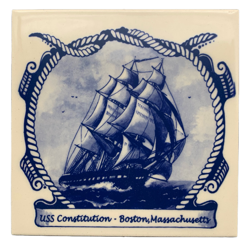 Tile - Delft Blue USS Constitution