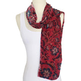 Scarf Floral Silk Velvet