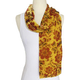 Scarf Floral Silk Velvet