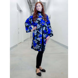 Coat Midi Cobalt Floral