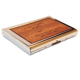 Ship Quote Card Case Mahogany Wood