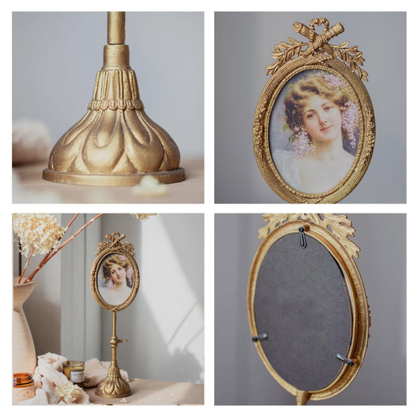 Photo Frame, Vintage Style Pedestal