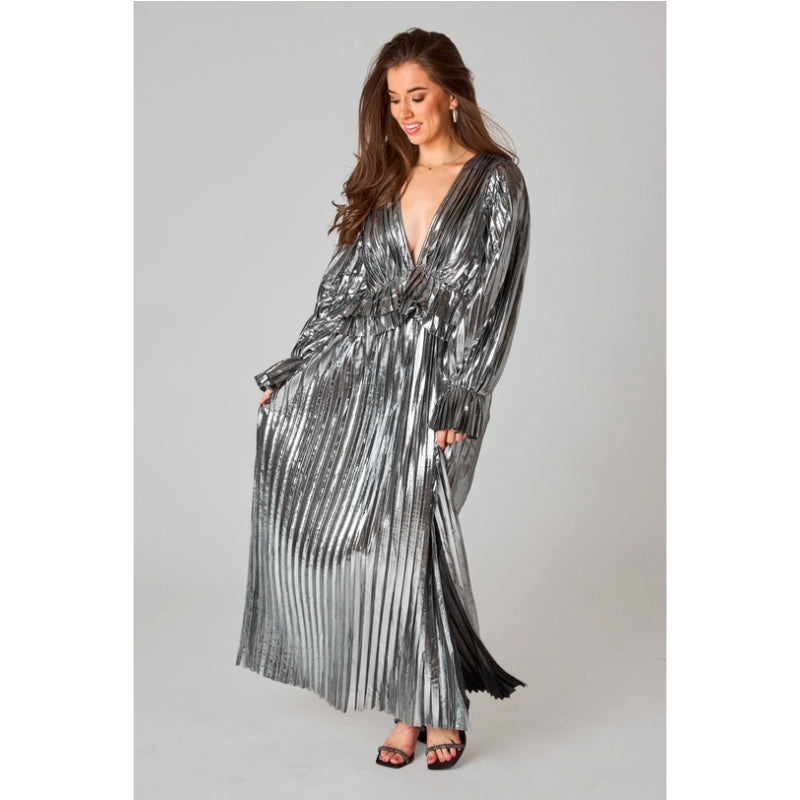 Dress Evie Disco Ball Metallic Maxi