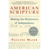 Book cover of 'American Scripture: Making the Declaration of Independence' by Pauline Maier with text and a seal on a beige background.