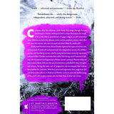 Bookback with text and a purple stripe on a white background