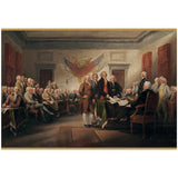 Historic painting of the Signing of the Declaration of Independence.