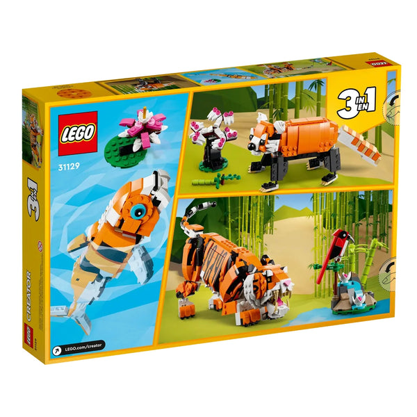 LEGO 31229 Jungle Animals set packaging with toy illustrations on a white background