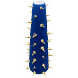 Cone Vase Navy Gold Thorns